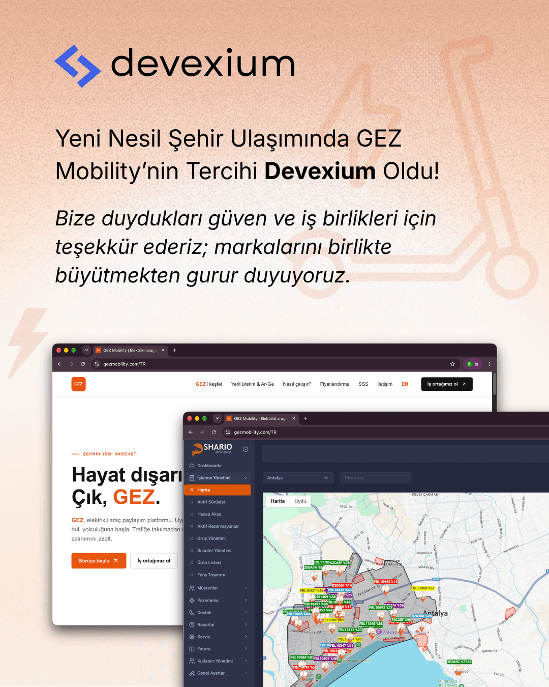 GEZ Mobility — Elektrikli Scooter Paylasim Platformu