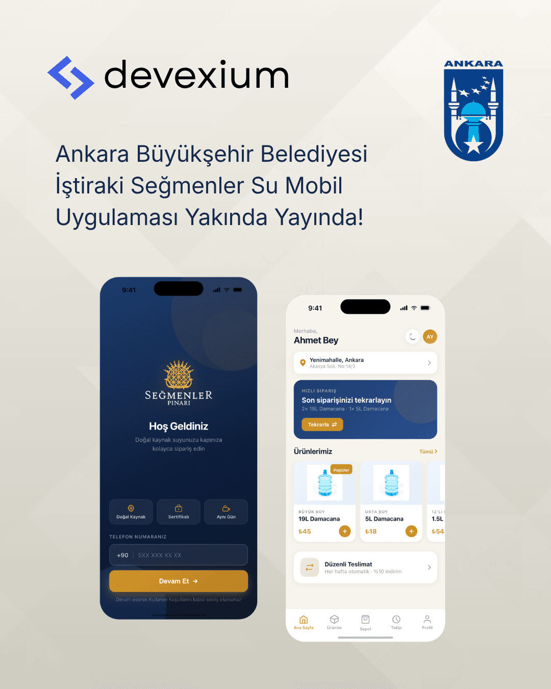 Seğmenler Pınarı — Kurumsal Su Sipariş Uygulaması