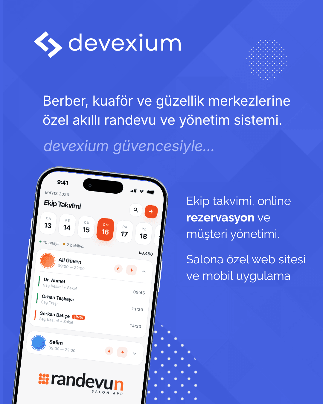 randevun.tr — Berber & Kuaför Randevu Sistemi