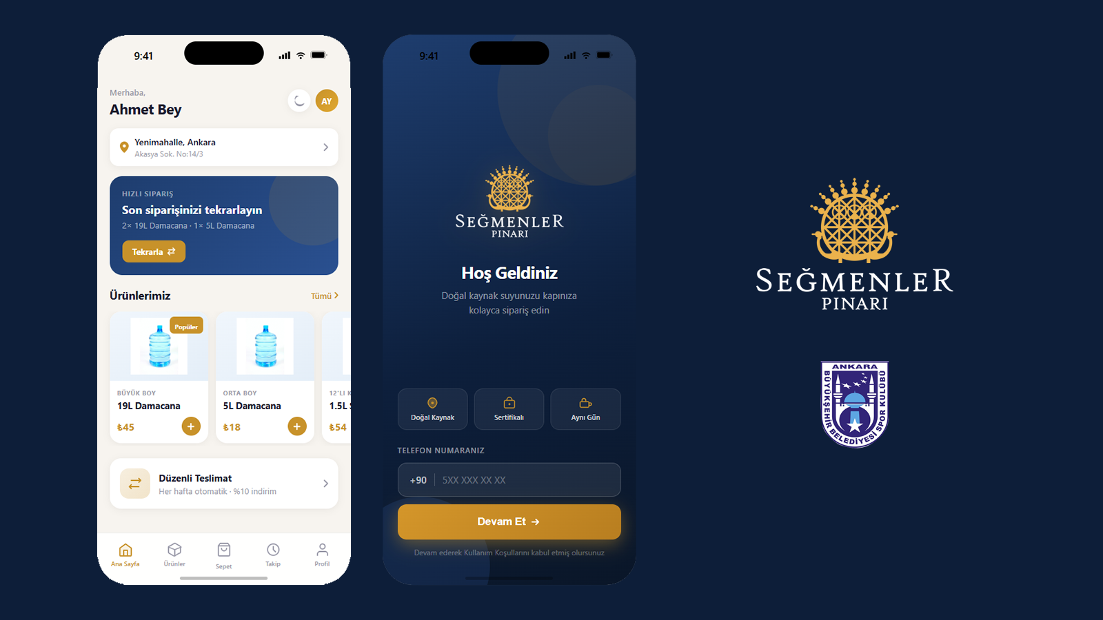 Seğmenler Pınarı — Corporate Water Order App