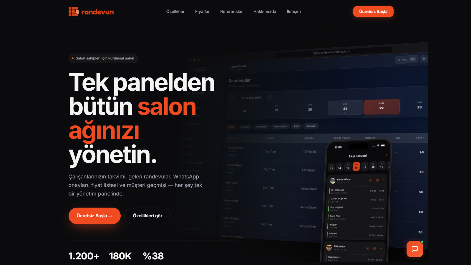 randevun.tr — Barber & Hairdresser Appointment System