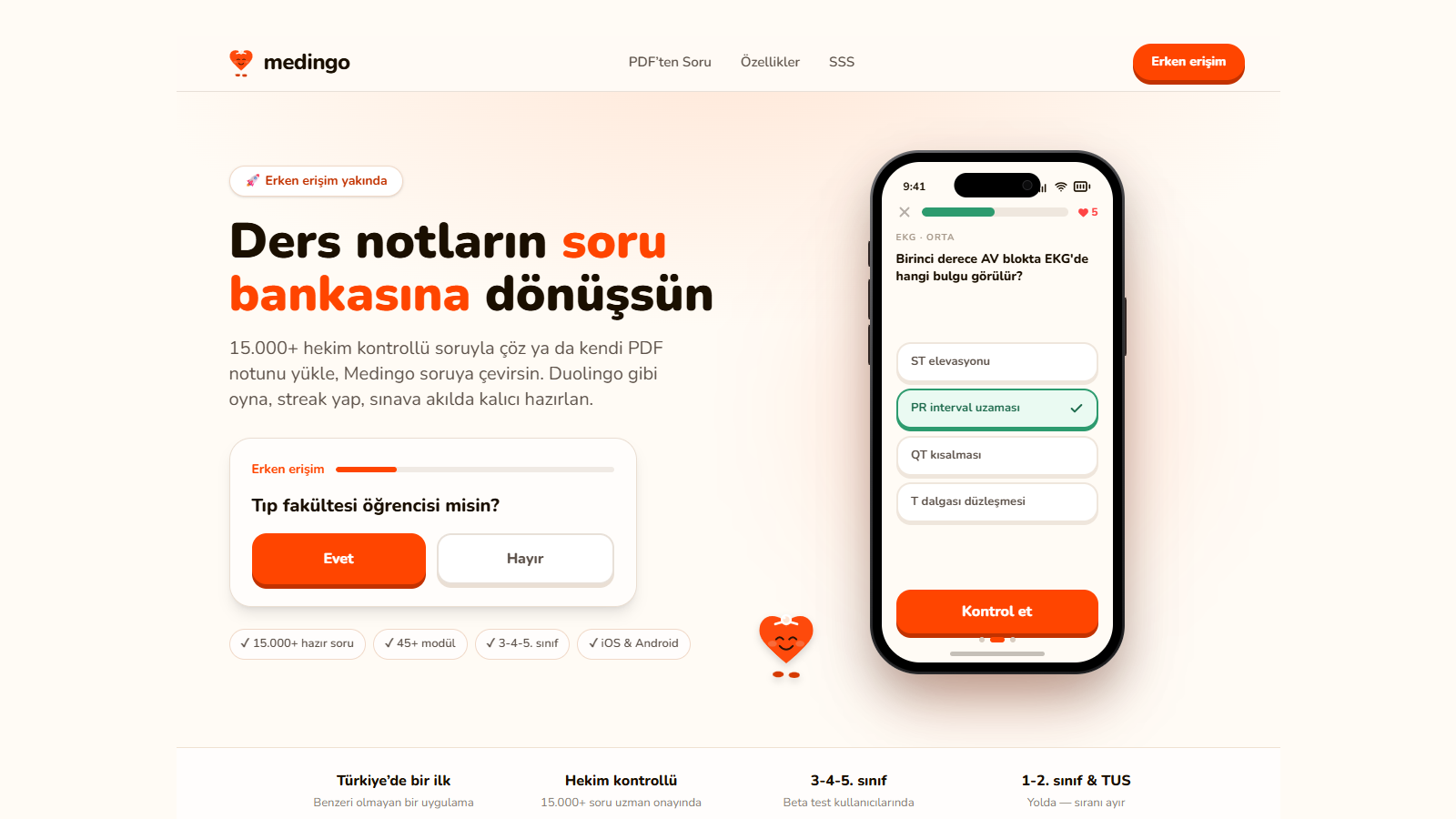 Medingo — Mobile Study App for Medical School and TUS Exam